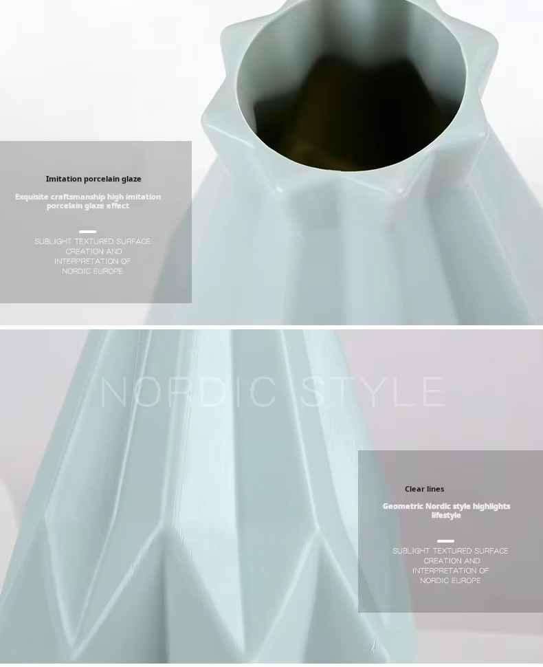 Diamond Pattern Plastic Flower Vase