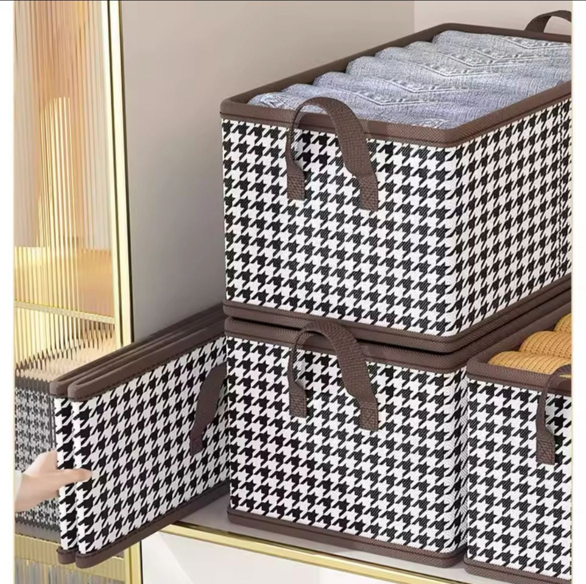 Foldable Washable Wardrobe Storage Box with Frame