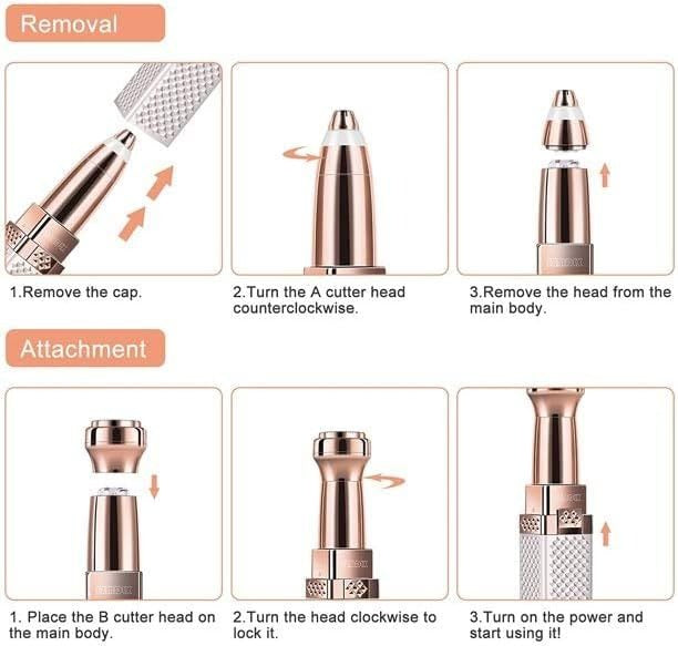 2-in-1 Rechargeable Women’s Face Hair Remover
